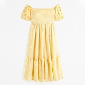 Abercrombie & Fitch Sunny Yellow Midi Dress